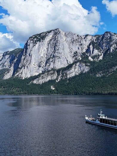 Boat trip, Altaussee, boat with Trisselwand | Altaussee Schifffahrt | © Altaussee Schifffahrt