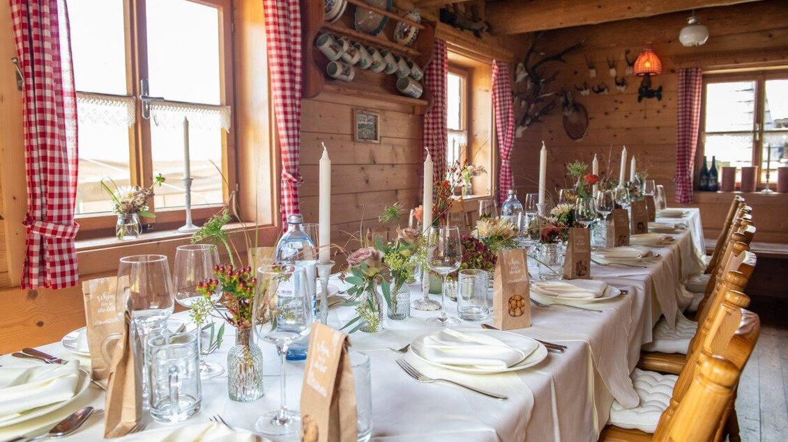 Hochzeitstisch Mitterhoferhütte | © Shooting Star 