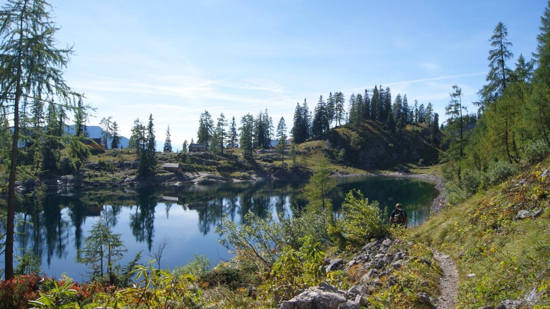 Vorderer Lahngangsee, Grundlsee, Hütten | © Bettina Scheck