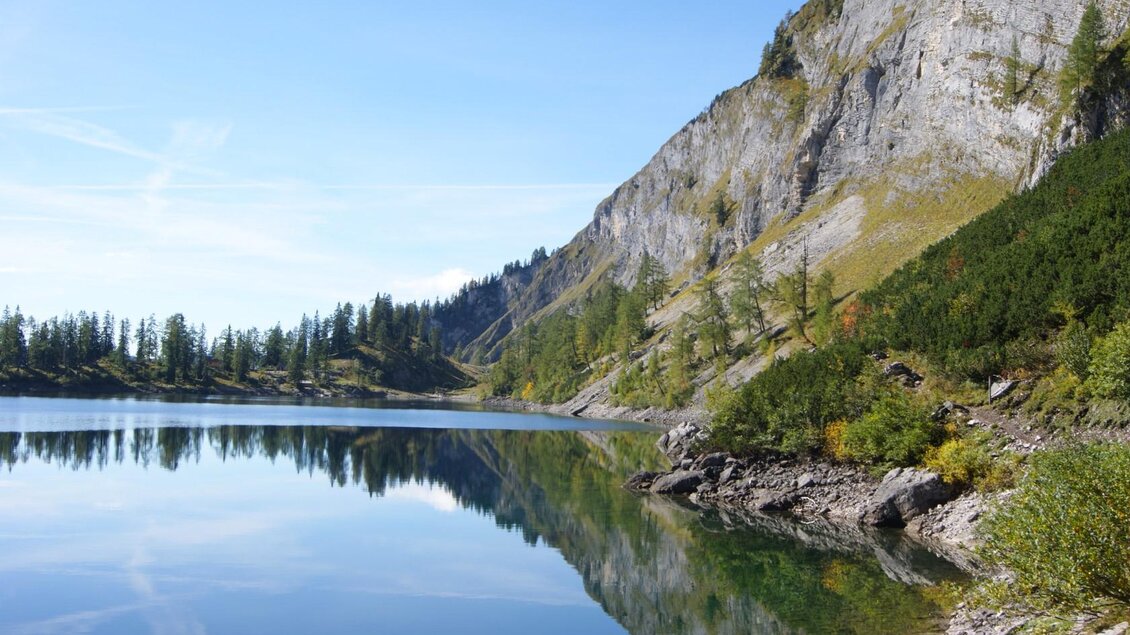 Vorderer Lahngangsee, Grundlsee, Richtung Schafbüh | © Bettina Scheck
