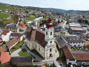 Pilgrimage church Maria Hasel_Aerial view | © Wallfahrtskirche Maria Hasel