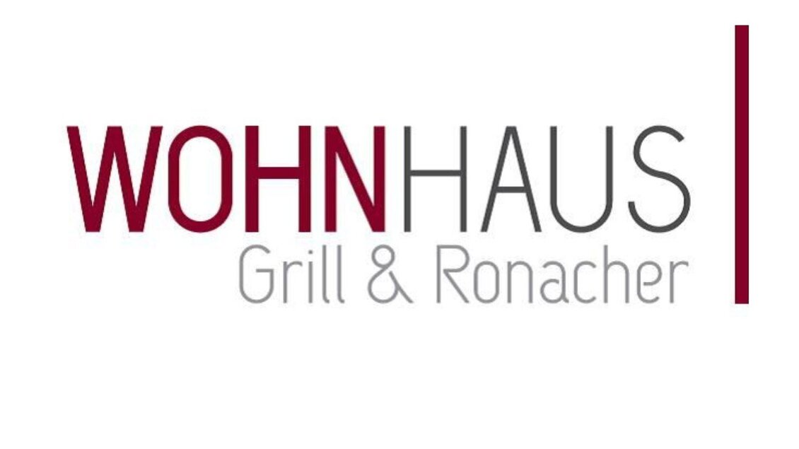 Ein Logo von WOHNHAUS Grill & Ronacher. Es zeigt den Schriftzug in ansprechendem Design. | © Grill und Ronacher