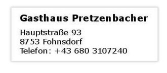 Gashtaus Pretzenbacher-Logo-Murtal-Steiermark | © Gasthaus Pretzenbacher