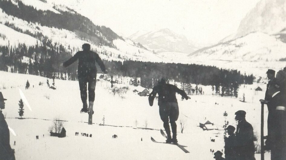 Skispringen am Poser um 1909