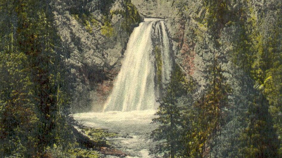 Postkarte des Salzafalls beim Pass Stein 1909