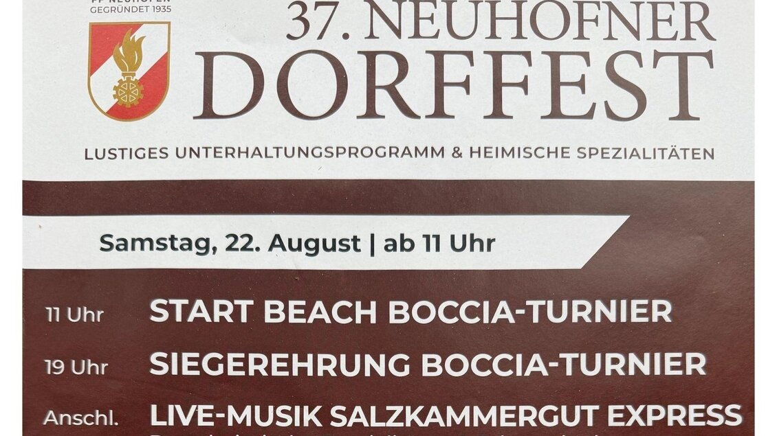 ff neuhofen-37-dorffest-bad mitterndorf-plakat-1 | © Marktgemeinde Bad Mitterndorf