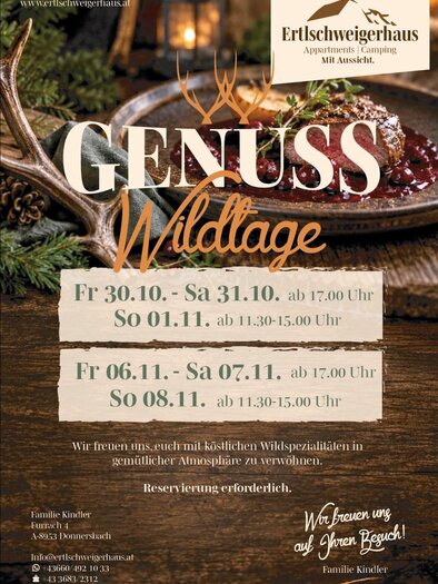 Genuss Wildtage | © Fam.Kindler