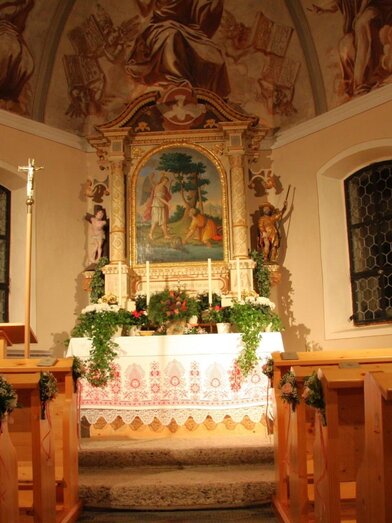 Interior view, village church Goessl, Grundlsee | © Mares Rastl | Mares Rastl | © Mares Rastl