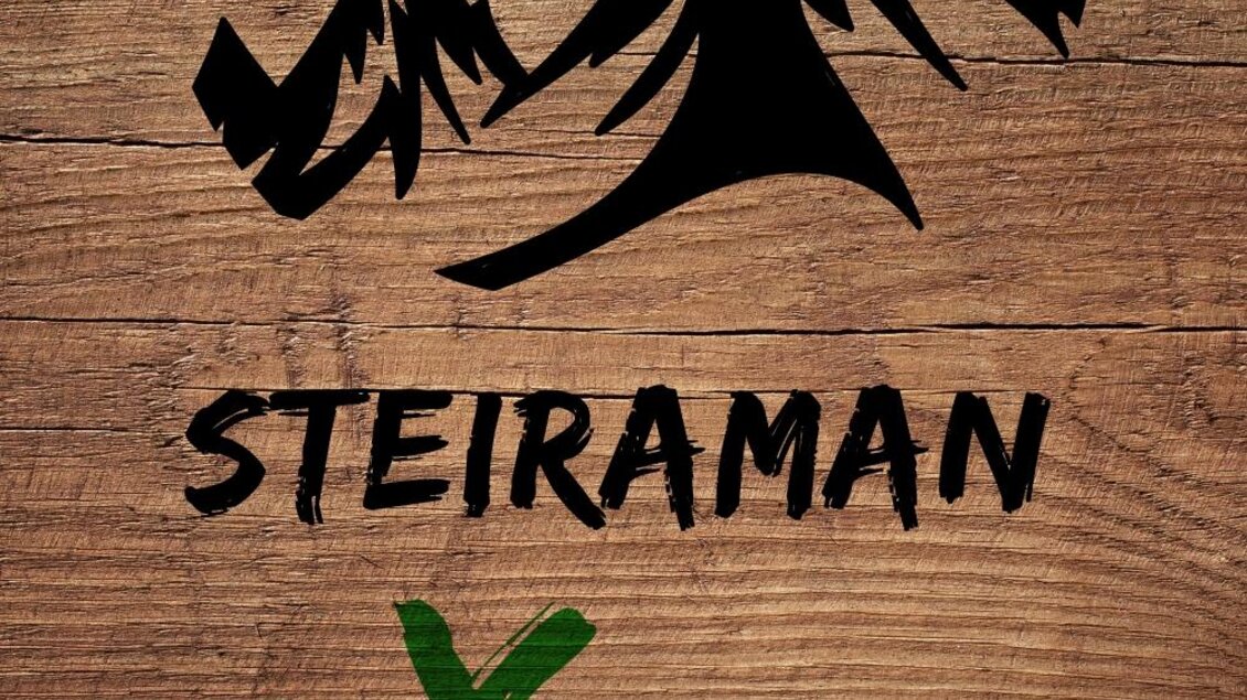 Ein Logo für den Steiraman, einen extremen Triathlon in der Steiermark. Es zeigt stilisierte Berge und den Schriftzug in kräftigen Farben. | © EvenDZ
