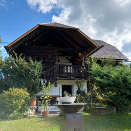 Holzhaus Jagamühl von außen. | © Jagamühl