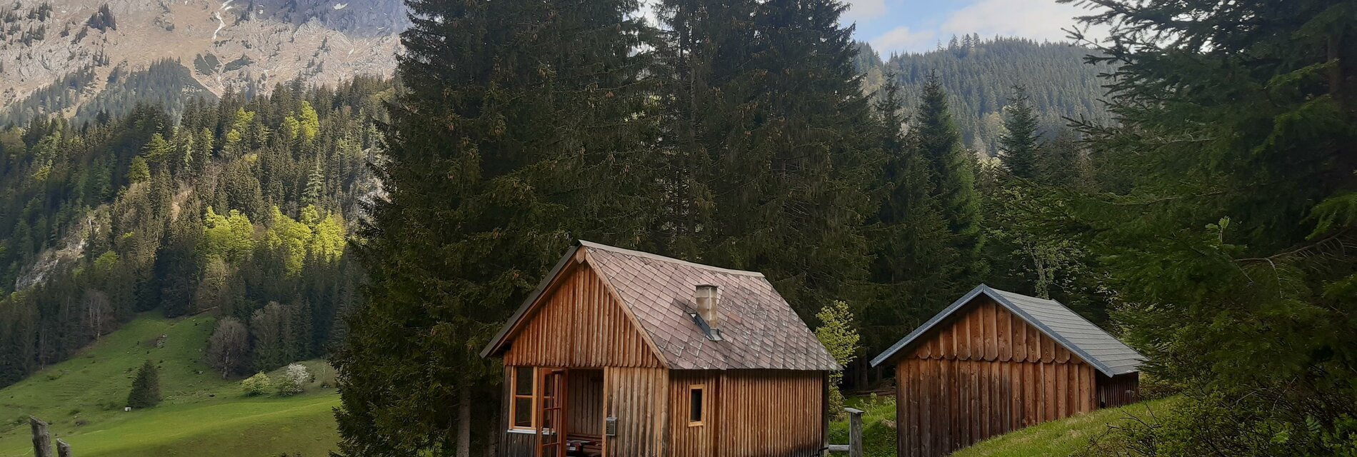 Einfache Almhütte im Bergsteigerdorf Johnsbach