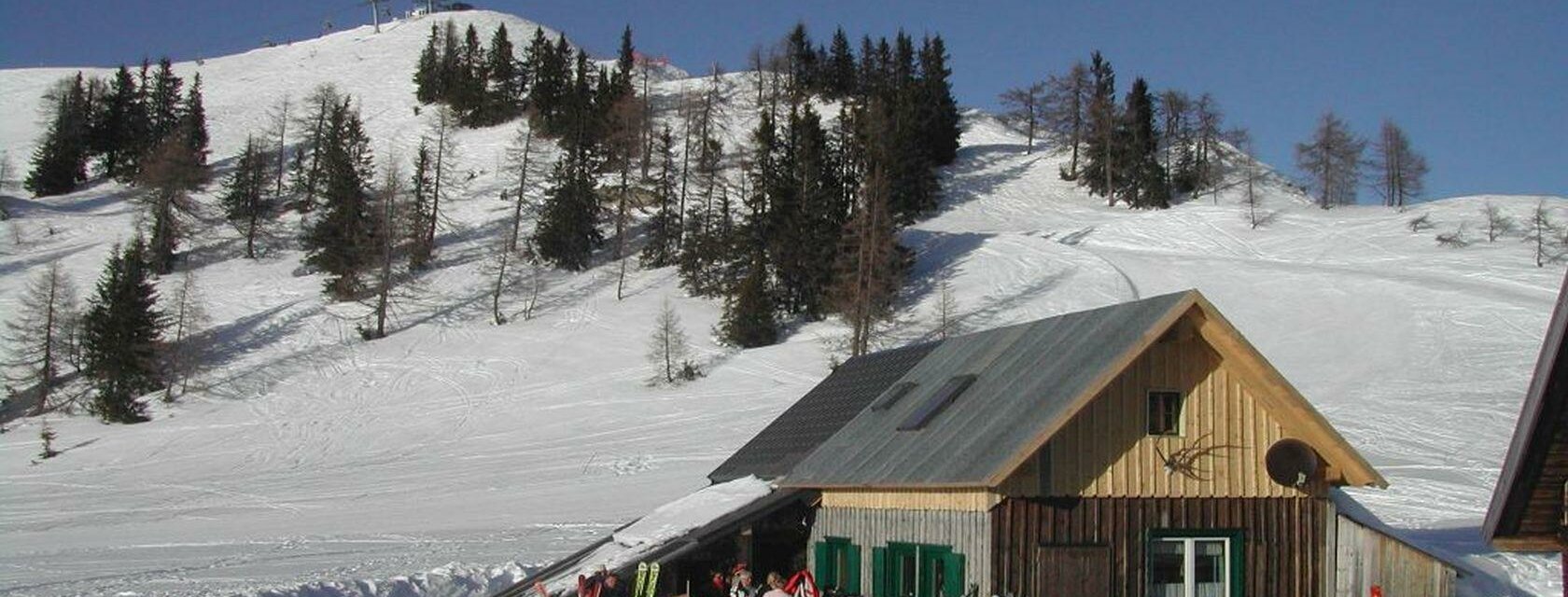 Lacknerhütte im Winter, Tauplitzalm