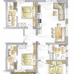 Bild von Appartement C /4 Raum/3x Dusche, WC bis 9 Personen