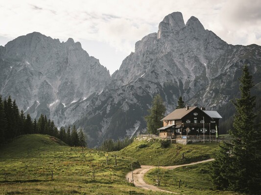 Die Mödlingerhütte am Fuße des Reichensteins | © Stefan Leitner