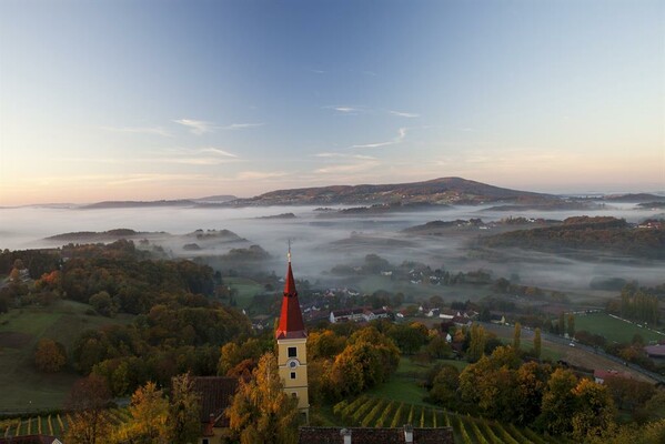 Ausblick über das südoststeirische Hügelland | © Ulrike Korntheuer/Fam. Winkler-Hermaden